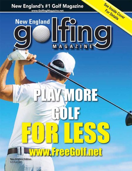 The cover of 2024 Golfing Magazine Free Golf Subscription Program with a man hitting a golf ball.
