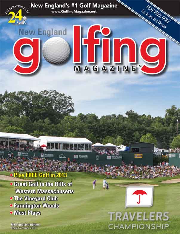 The cover of the new england golf magazine.